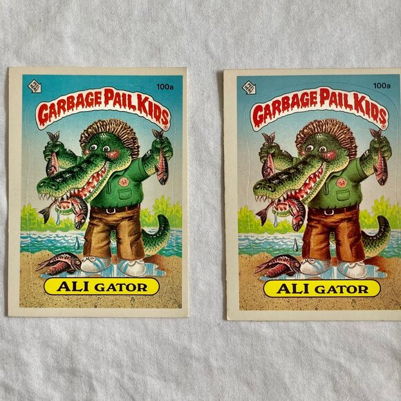 Garbage Pail Kids Card 1986 Topps - 100a Ali Gator (2 available) - Picture 4 of 4
